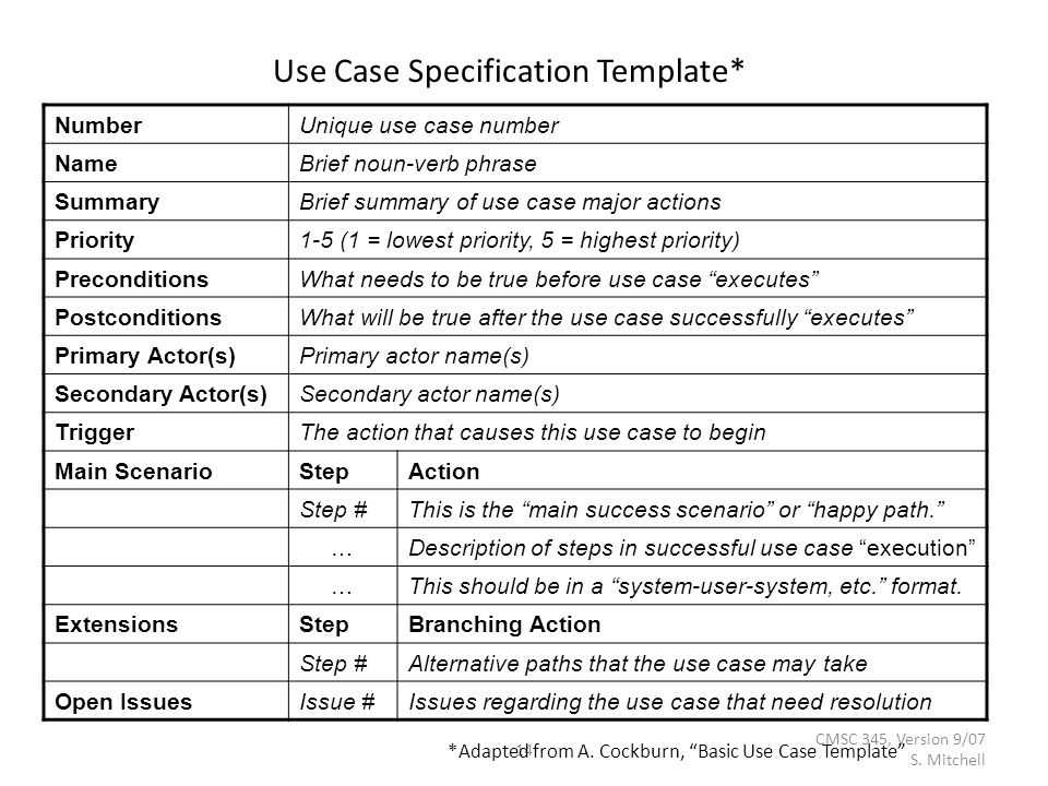 Use Case Template